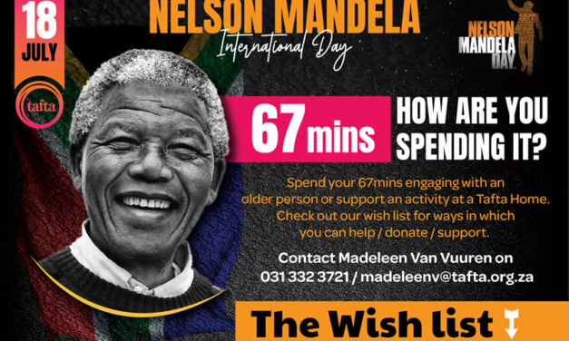 Mandela Day – spend your 67 minutes with us, bringing joy to older people