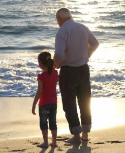 Beach fun with grandpa