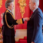 David Warmback receives his MBE from Princess Anne