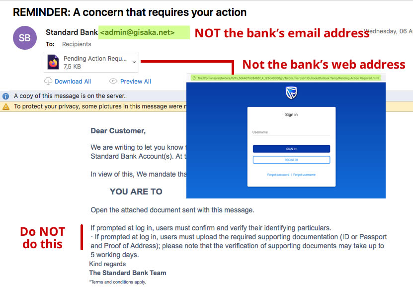 Email scams