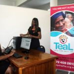Elder Abuse Helpline Supervisor, Mennessa Peters and Counsellor, Pearl Maphumulo attending to cases reported via TEAL