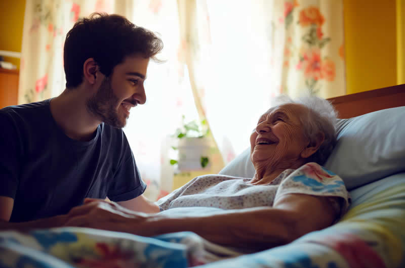 Visiting a loved one in frail care