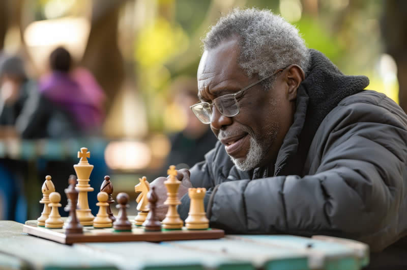 Game of chess keeps the brain active