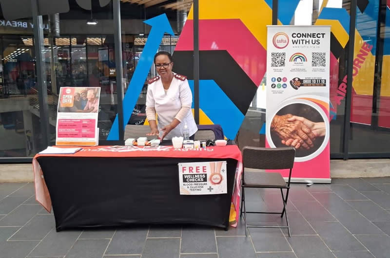 Tafta wellness days offer free blood pressure and glucose testing.