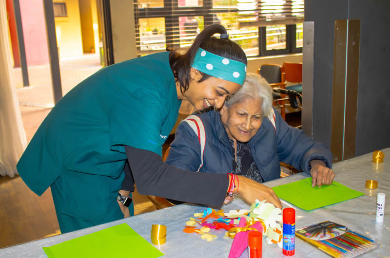 Working on handcrafts together